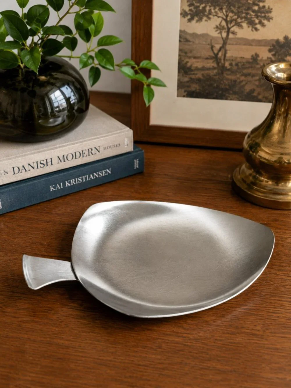 Vintage Tudor Knight Danish Style Stainless Steel Serving Dish England MCM 1970s